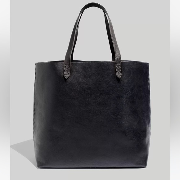 Madewell Handbags - Madewell Black Leather Transport Tote Bag